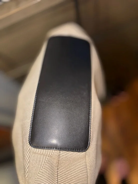 H & M Canvas and Black Leather Trim Tote Bag - Beige/Black - Picture 7 of 8